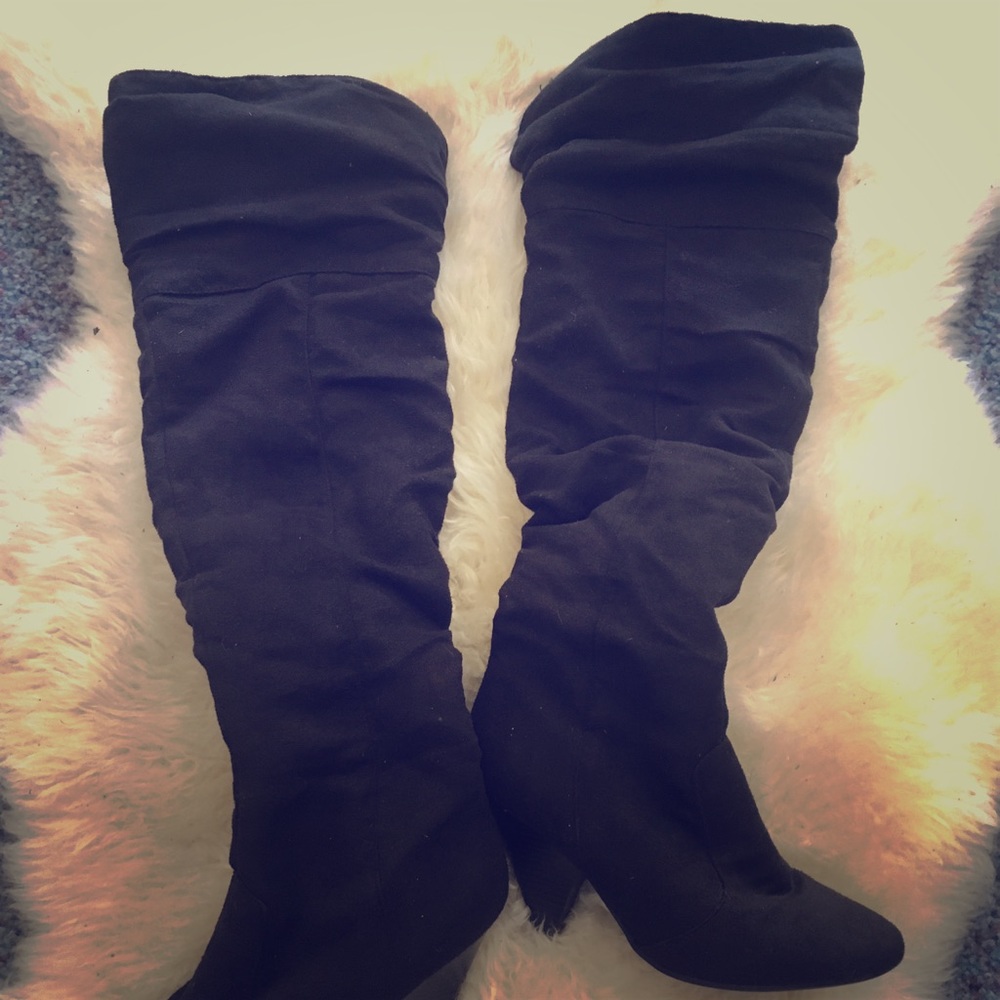 Black over the knee boots